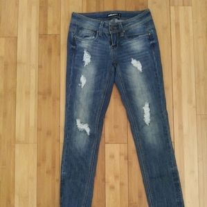 Low rise  distressed jeans